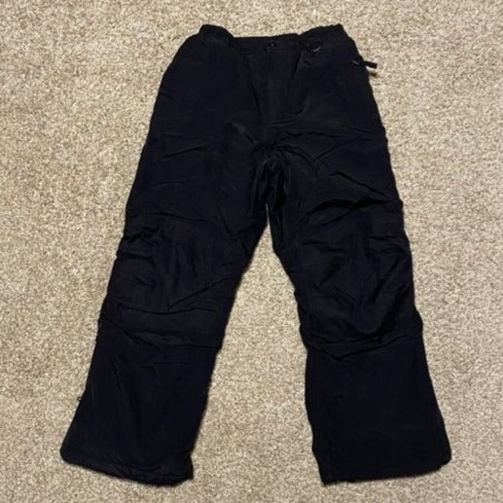 Lands End Kids Black Reinforced Knee Insulated Snow/Ski/Snowboard Pants Size 10
